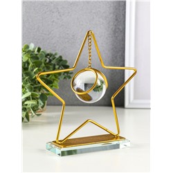 Фигура настольная «Капля в звезде», под золото, 19.5×18×5.2 см