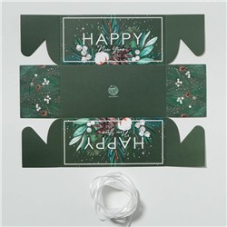 Коробка для капкейка Happy New year, Новый год, 16×8×7.5 см
