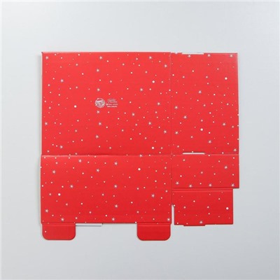 Коробка подарочная новогодняя складная Happy new year, 31×25.5×16 см, Новый год