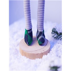 Фигура текстиль «Гном в зелёном» 42 см, 1 LED, от батареек AG10×3, свечение тёплое белое