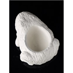 Фигурное кашпо для цветов «Лягушка», гипс, 14×12×9 см