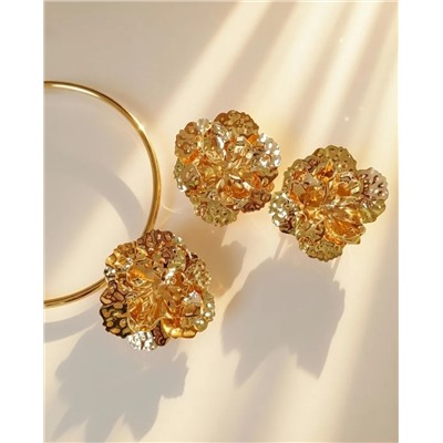 Комплект: колье-обруч и серьги