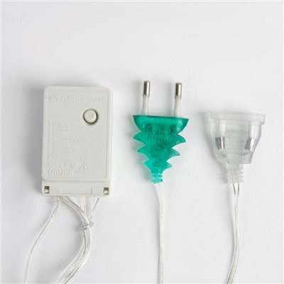 УЦЕНКА Гирлянда «Занавес», 2×1.5 м, с насадками «Шарики», IP20, 360 LED, 220 В, 8 режимов, прозрачная нить, свечение мульти