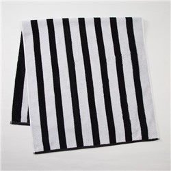 Полотенце махровое Этель ЧБ «Полоски», пестроткань, 70×130 см