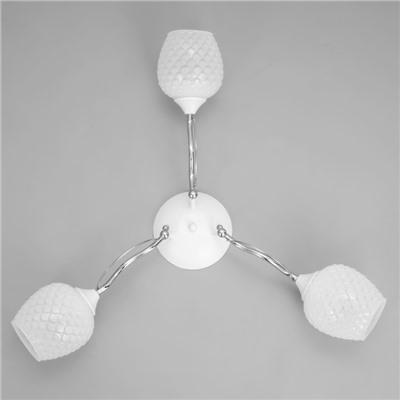 Люстра «Элия» 3хЕ27 40 Вт бело-хромовый 47×47×18 см BayerLux