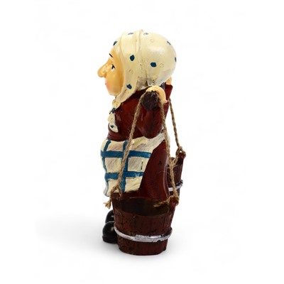 Садовая фигура из полистоуна «Бабушка с ведрами», 20×7×19 см, Greengo