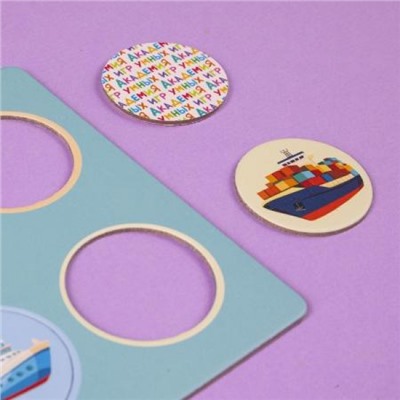 Лото Развивающее "Транспорт" 158х130мм 6 полей 36 фишек коробка (093415) 35310 Хатбер