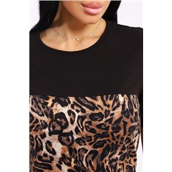 Туника женская полоса леопард 2025-4