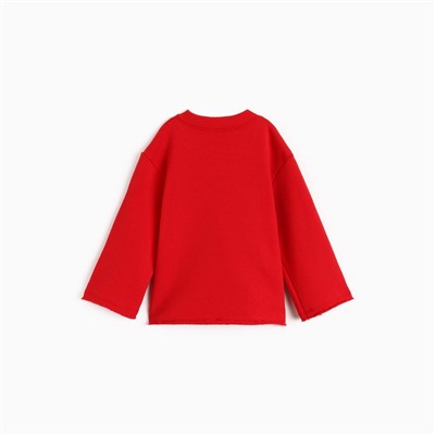 Свитшот детский «Крошка Я. Новогодние медвежата», рост 62-68 см, красный