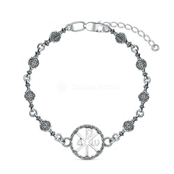 Браслет из чернёного серебра - Хризма 009Х-002ч