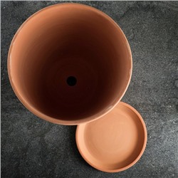 Горшок для цветов «Терра №6», керамический, с поддоном, 10.2 л, терракот