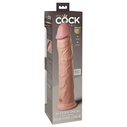 Телесный фаллоимитатор-реалистик King Cock Ellite Dual Density - 28 см.