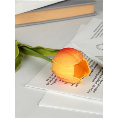 Цветок искусственный Тюльпан 32 см желто-оранжевые / GR-058 /уп 10/100/1200/латекс