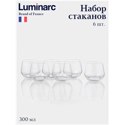 Стаканы Luminarc VAL SURLOIRE, 360 мл, низкие, набор 6 шт., стекло, прозрачные