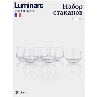 Стаканы Luminarc VAL SURLOIRE, 360 мл, низкие, набор 6 шт., стекло, прозрачные