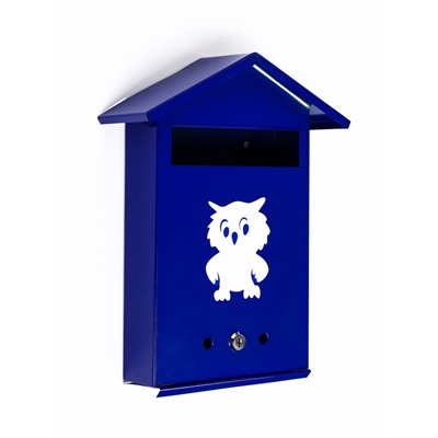 Ящик почтовый с замком, вертикальный, «Филин», синий