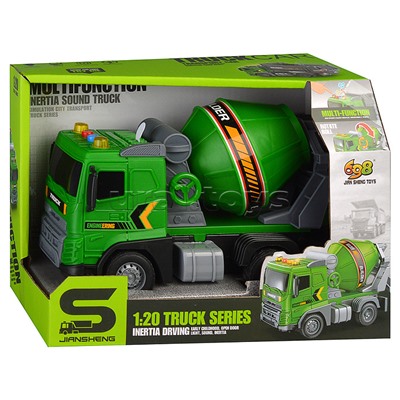 Машина "Бетономешалка" (свет, звук) в коробке