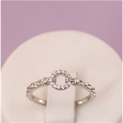 Кольцо родий H01-13782 размер 17 18