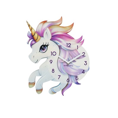 УЦЕНКА Часы настенные «Gelato», единорог, интерьерные, детские, плавный ход, d=33.5 см