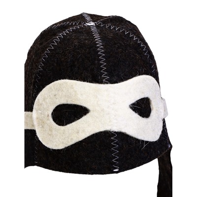 Шапка для бани и сауны «Шлем пилота», полиэфир 70%, шерсть 30%, тёмная, «Добропаровъ»