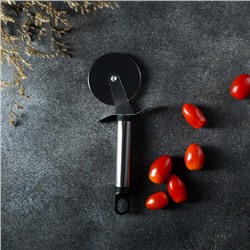 Нож для пиццы и теста Доляна «Помощник», 20 см, цвет чёрный