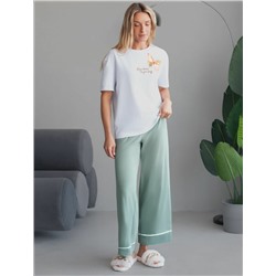 Футболка с принтом свободная эластичная из премиального хлопка