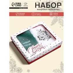 Набор полотенец «Этель. Змея», 30×60 см - 2 шт., хлопок 100%