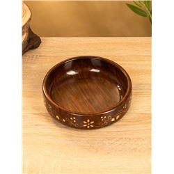 Чаша «Стебель», 17.5×17.5×5 см, дерево шишам