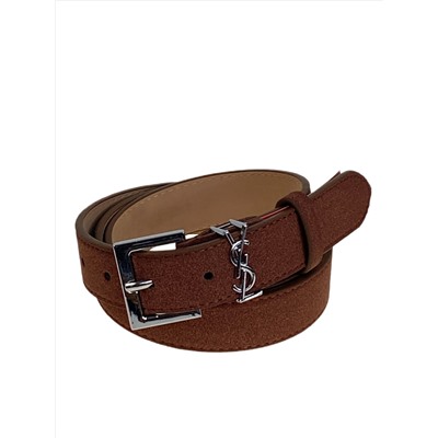 Ремень женский из искусственной кожи, цвет тёмно коричневый