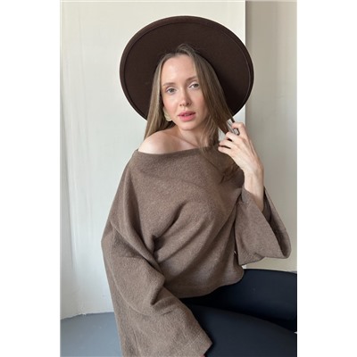 Свитер  WOOL041/04/Коричневый