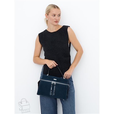 Сумка женская кожаная 9675MSS d.blue Velina Fabbiano-Safenta