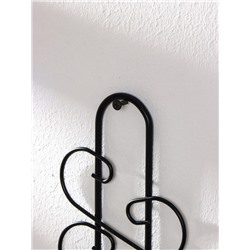 Подвес для кашпо настенный «Узор», d=16 см, чёрный