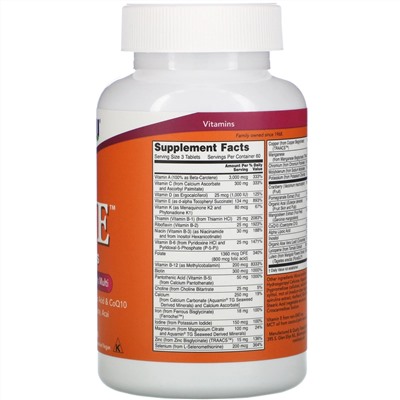 Now Foods, Таблетки Eve, Улучшенный мультивитаминный комплекс для женщин, 180 таблеток
