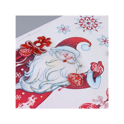 Наклейка интерьерная «Дедушка Мороз», 55×35 см