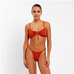 Купальник раздельный с завязками спереди женский MINAKU, рыжий размер 48