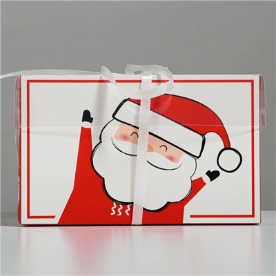 Коробка для капкейка «Счастливого Нового года!», 16×16×10 см