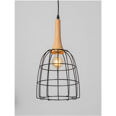 Светильник BayerLux «Чикаго», 1×40 Вт, Е27, черный/коричневый, 24.5×24.5×44(144) см