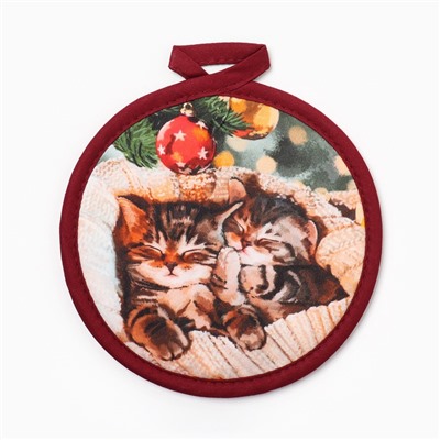 Прихватка «Этель. Уютного Нового года», 17×17 см, 100% хлопок, саржа