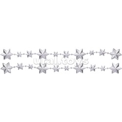 Бусы новогодние "Серебряные звёзды" (4м)