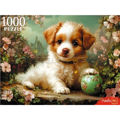 Пазлы 1000 "Игривый щенок"