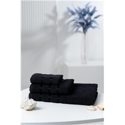 14418 Комплект полотенец 3 шт 350 грМ2 30*60; 50*80; 70*130 (Черный)