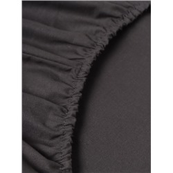 Простыня на резинке 1.5-спальная «Этель. Серая гавань», 140×200+25 см, поплин