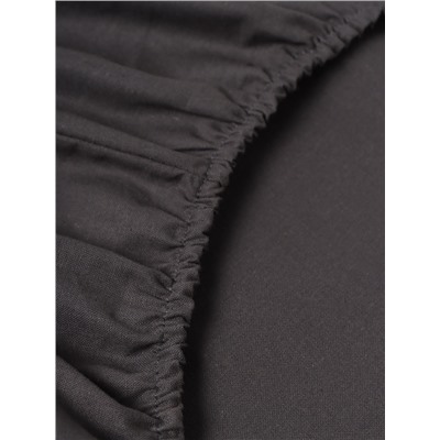 Простыня на резинке 1.5-спальная «Этель. Серая гавань», 140×200+25 см, поплин