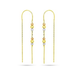 Серьги из серебра без вставки, ТДБ-8712микс