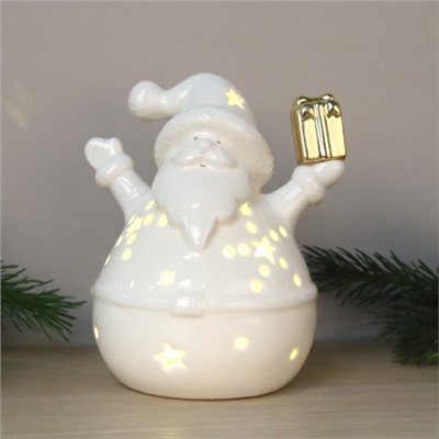 Фигурка Дед мороз с подсветкой новогодний 13 см / YZ23619 /уп 32/64/LED