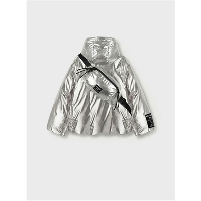 Комплект для девочек: куртка текстильная с полиуретановым покрытием, сумка