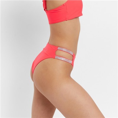 Купальник раздельный со стразами женский MINAKU, размер 46, розовый