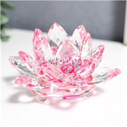 Фигурка стекло «Лотос радуга турмалин», d=8.5 см