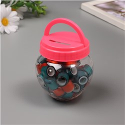 Клейкая лента пластик в банке «Глори. Оранж, морской», набор 40 шт., 1.2 см, дл.0.9 м, 7×7×9 см