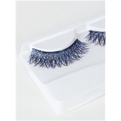Ресницы накладные «Сияй», с блёстками, 14 мм, без клея, голубые